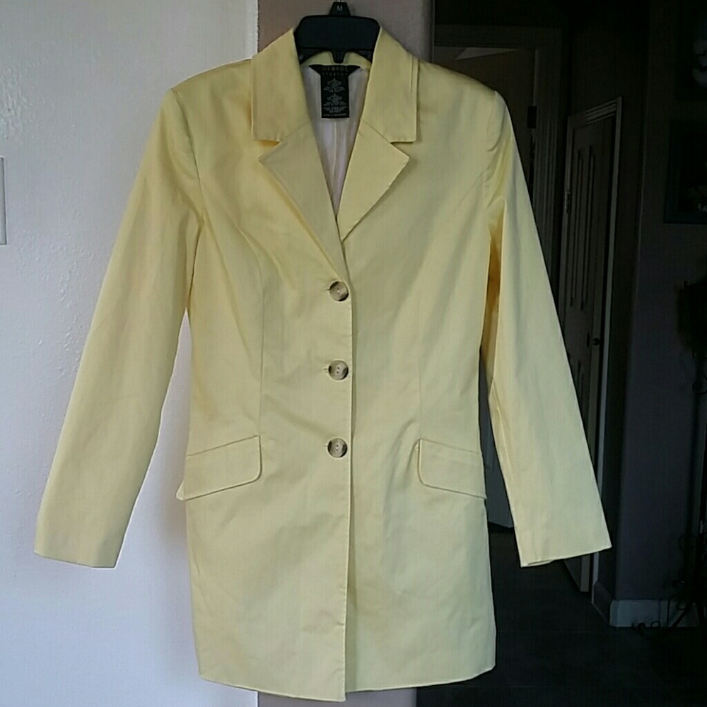 GEGRGE STRETCH YELLOW JACKET BLAZER SIZE 4